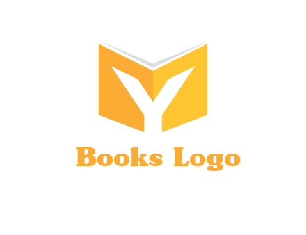 Letter Y with book logo