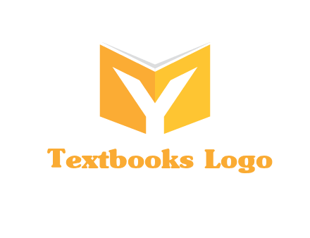 Letter Y with book logo
