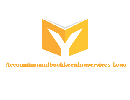 Letter Y with book logo