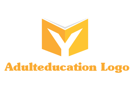 Letter Y with book logo
