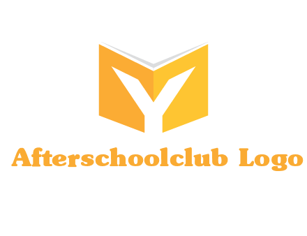 Letter Y with book logo