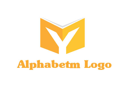 Letter Y with book logo