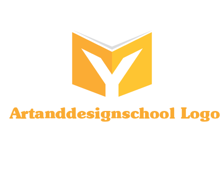 Letter Y with book logo
