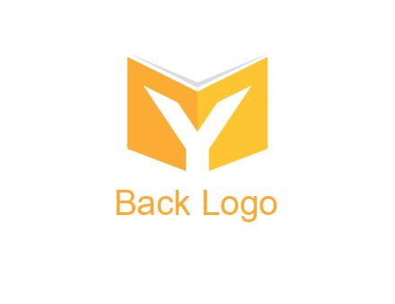 Letter Y with book logo