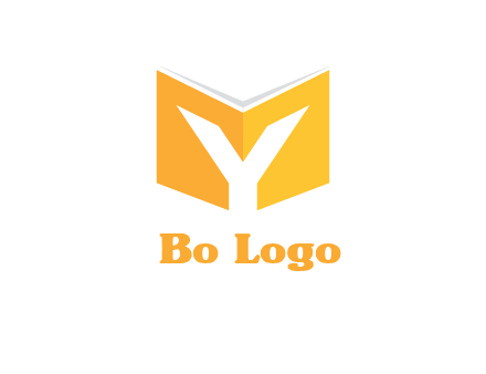 Letter Y with book logo