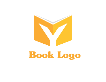 Letter Y with book logo