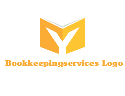 Letter Y with book logo