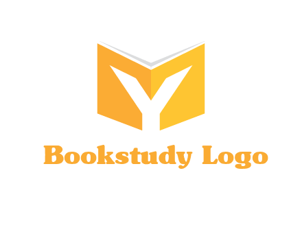 Letter Y with book logo
