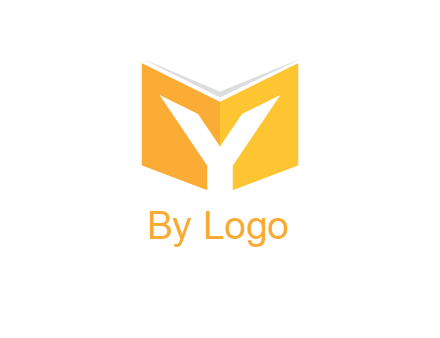 Letter Y with book logo