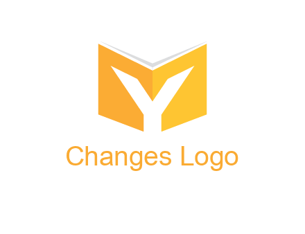 Letter Y with book logo