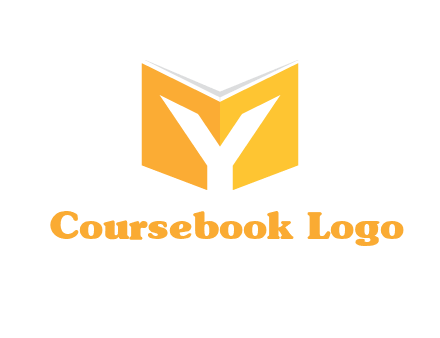 Letter Y with book logo