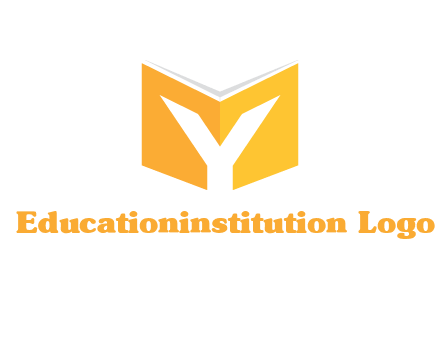 Letter Y with book logo