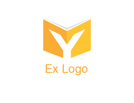 Letter Y with book logo
