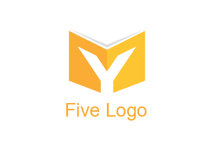 Letter Y with book logo