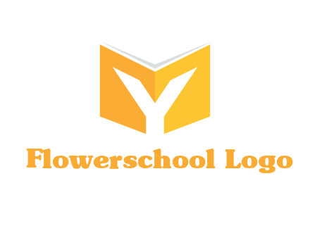 Letter Y with book logo