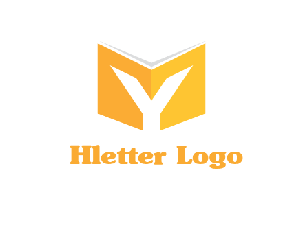 Letter Y with book logo