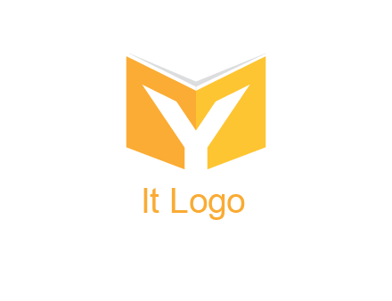 Letter Y with book logo
