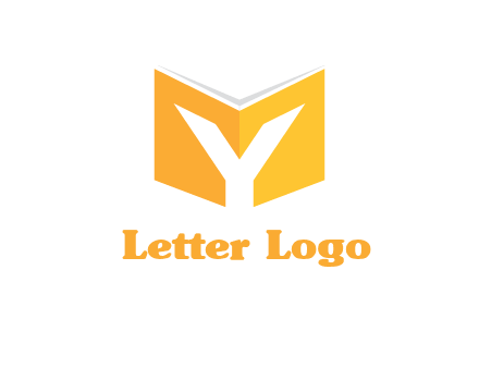 Letter Y with book logo