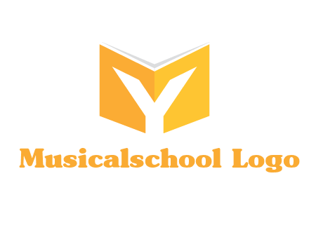 Letter Y with book logo