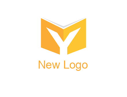Letter Y with book logo