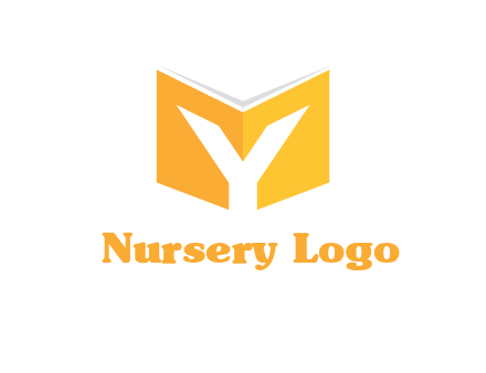Letter Y with book logo