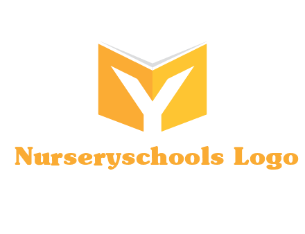 Letter Y with book logo