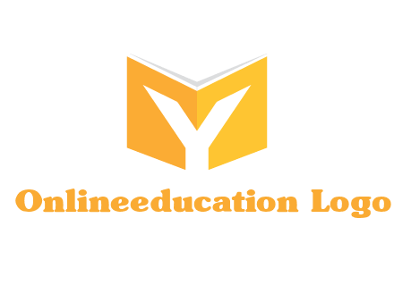 Letter Y with book logo
