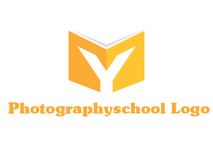 Letter Y with book logo