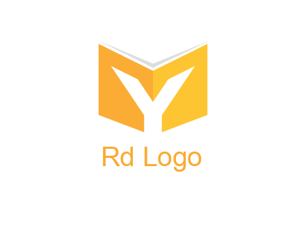 Letter Y with book logo
