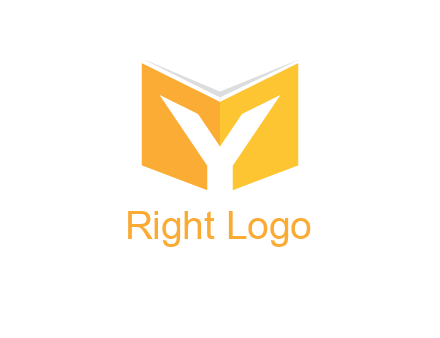 Letter Y with book logo