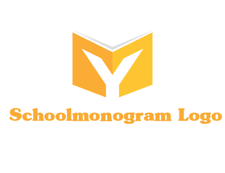 Letter Y with book logo
