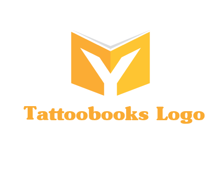 Letter Y with book logo