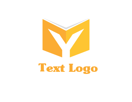 Letter Y with book logo