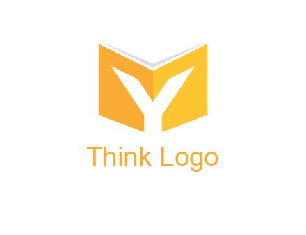 Letter Y with book logo