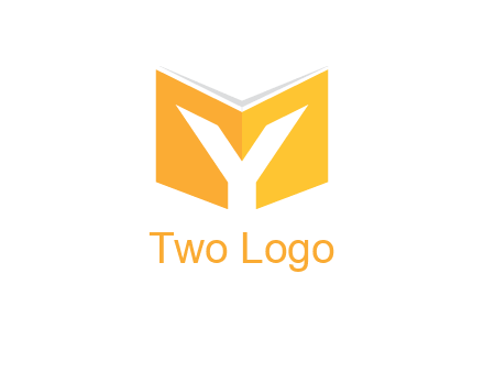 Letter Y with book logo