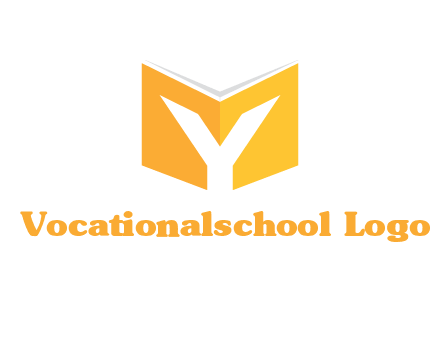 Letter Y with book logo