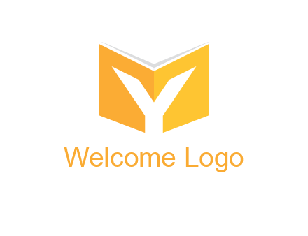 Letter Y with book logo