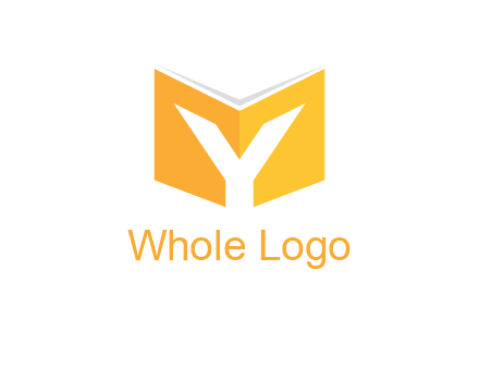 Letter Y with book logo