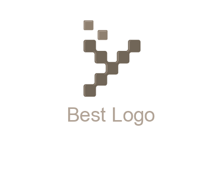 Digital letter Y logo