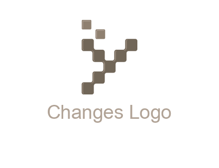 Digital letter Y logo