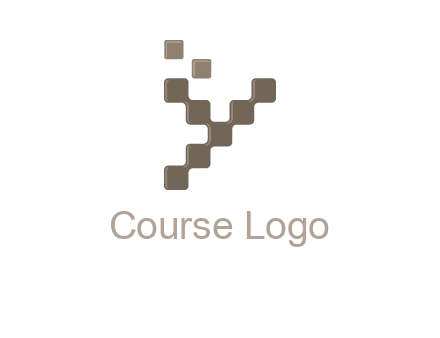 Digital letter Y logo