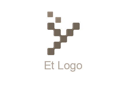 Digital letter Y logo