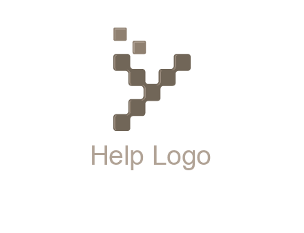 Digital letter Y logo