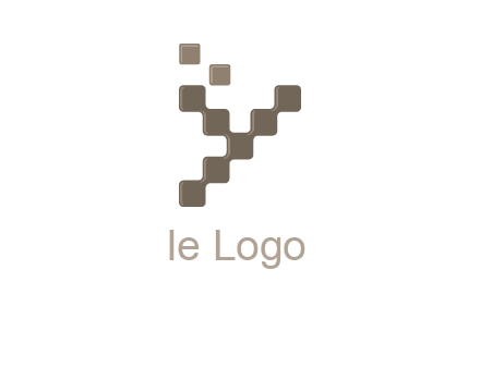 Digital letter Y logo