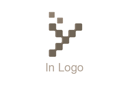 Digital letter Y logo