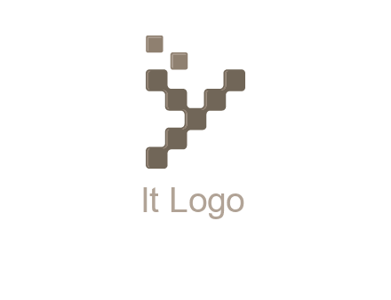 Digital letter Y logo