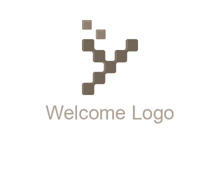 Digital letter Y logo