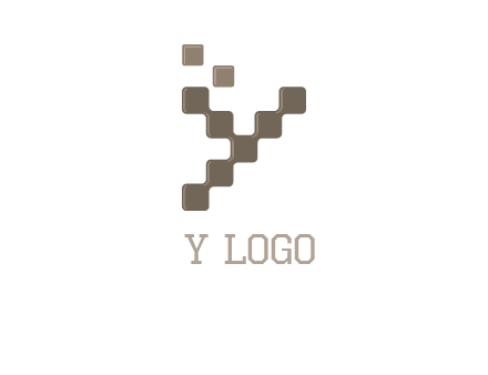 Digital letter Y logo