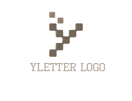 Digital letter Y logo