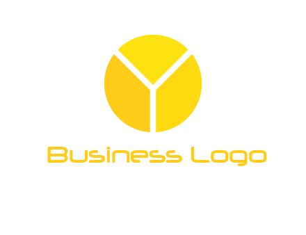 Letter Y forming pie chart logo